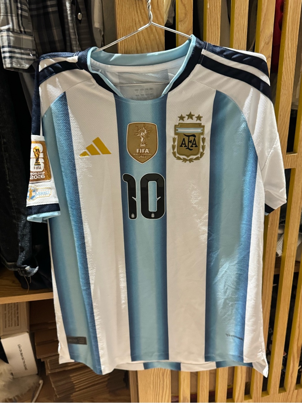 adidas Argentina Kids Home Jersey in Light Blue & White